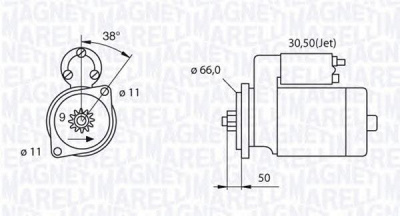 MAGNETI MARELLI 063521240220 -  Стартер